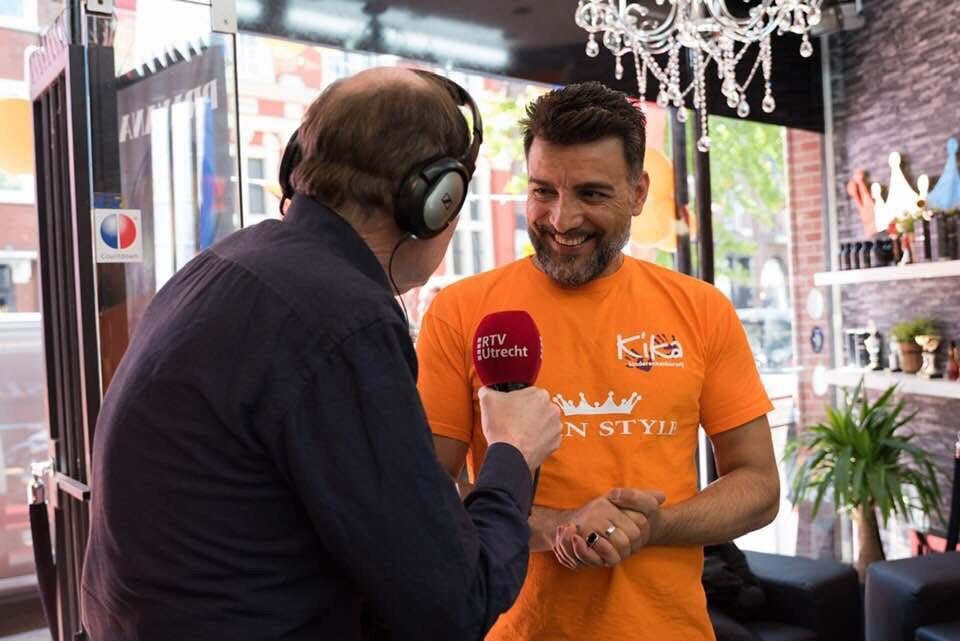 Hassan geïnterviewd door RTV Utrecht tijdens het KiKa event